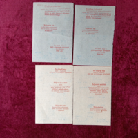 4 db "Vételi-jegy" + "Teljesítmény ösztönző propaganda" 1952-53. évekből Képek szerint.