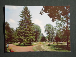 Képeslap,Miskolctapolca fürdő,barlangfürdő,sétány,park látkép,részlet, 1976-