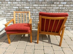 Retro cseh Csehszlovák Ton pálcás fotel MID century