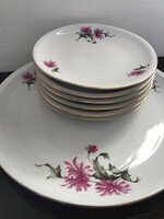Alföldi virágmintás porcelán süteményes készlet