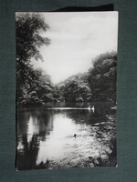 Képeslap,Miskolctapolca fürdő,barlangfürdő,sétány,park,tó látkép,részlet, 1963-