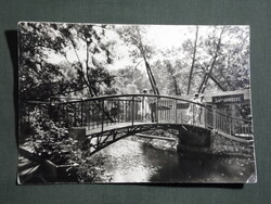 Képeslap,Miskolctapolca fürdő,barlangfürdő,Sziget eszpresszó vendéglő látkép,részlet, 1963-