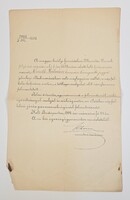 Antik kézirat 1892-ből / népfelkelési behívási szolgálat alól felmentés