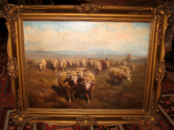 A BADACSONY LÁBÁNÁL EREDETISÉG IGAZOLÁSSAL  CSODÁS VISKI JÁNOS /1891-/ FESTMÉNY