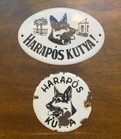 Harapós kutya táblák egyben (zománctábla)