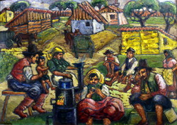 Turán Hacker Mária (1890-?) " VIDÉKI JELENET "