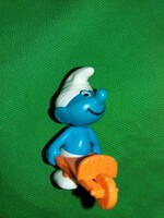 Plasztik SMURF PEYO talicskás HUPIKÉK TÖRPIKE figura szép állapot a képek szerint