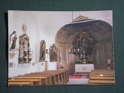 Képeslap,Mátrafüred,Róm. kat. kápolna,templom,oltár látkép,részlet,1989-