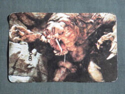 Kártyanaptár,trafik,ajándék üzlet,mozi,Star Wars,Jedi visszatér,1985   (9)