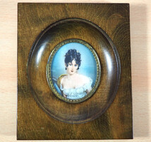 Francia portré miniatúra - Madame Récamier