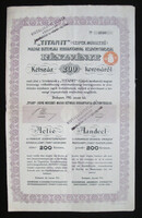TITANIT Magyar Biztonsági Robbantóanyag Részvénytársaság részvény 200 korona 1913