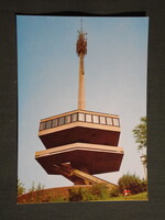 Képeslap,Miskolc,Avasi Tv torony kilátó látkép,részlet,1976-