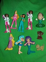 Plasztik kisebb mese Hercegnő Barbie kutyus MINŐSÉGI FIGURÁK 10 db EGYBEN állapot a képek szerint