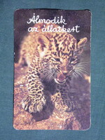 Kártyanaptár,MOKÉP,mozi,Álmodik az állatkert film,tigris, 1986   (9)