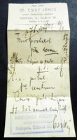 Régi orvosi recept 1902 (dr.Csiky orvos - Kriegner gyógyszertár Bpest)