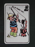 Kártyanaptár,ÁHV,Székesfehérvár húsipari vállalat,grafikai,humoros,1986   (9)