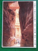 Képeslap - Jordánia 2002. - Petra, Siq, kincstár