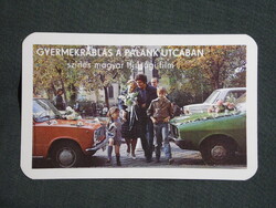 Kártyanaptár,MOKÉP,mozi,Gyermekrablás a Palánk utcában film,Lada autó,1986   (9)