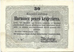 30 harmincz harminc pengő krajczárra krajcárra csillagos Kossuth 3.