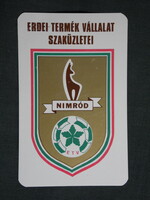 Kártyanaptár,Nimród vadászboltok,Budapest,Pécs,ETV vállalat,grafikai rajzos,szarvas,1986   (9)
