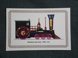 Kártyanaptár,Litvánia,grafikai,Camden gőzmozdony,1987   (9)