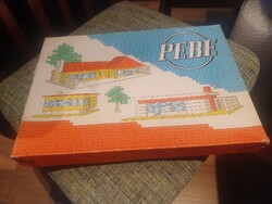 Retro pebe építő játék lego jellegű társasjáték szocreál kádár