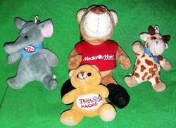 Retro játék MULTI cég reklám plüs figura TESCO DR.OETKER MEDIA MARKT csomag 4db EGYBE képek szerint