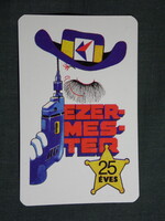 Kártyanaptár,25 éves Ezermester áruházak,szaküzletek,grafikai,1987   (9)