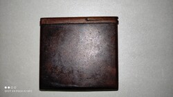 Antik népi fa dohánytartó fafaragás kézzel készült régi néptárgy