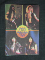 Kártyanaptár,trafik,ajándék üzlet,Running Wild zenekar,1987   (9)