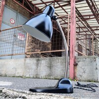 Bauhaus asztali lámpa felújítva /fekete - nikkel/ - Siemens Schuckert L299