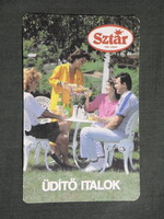 Kártyanaptár,Sztár üdítőital,Szeszipari vállalatok,férfi,női modell,1987   (9)