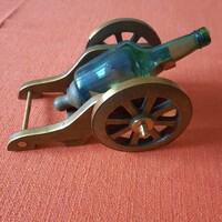 Italtartó ágyútalp, rézből és fából ,  kézi készítésű