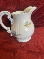 Zsolnay tejkiöntő mokkás   kék baracvirágos