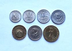 10 - 20 - 50 Fillér + 1 - 2 - 5 - 10 Forint 1988, forgalmi sor.