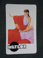 Kártyanaptár,Meteor ruházati vállalat,Debrecen,női modell ,1987   (9)
