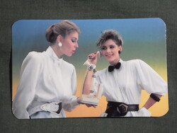 Kártyanaptár,NETT ruházat,divat vállalat,Baja,női modell, 1988   (9)