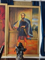 Hatalmas olaj vászon festmény