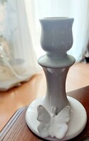 Régi kerámia gyertyatartó, gyönyörű fehér, dekoratív