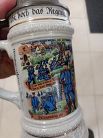 Sörös korsó első világháborús szakasz leszerelési emlèktàrgy. Màsolat! Nem eredeti kèzzel festett.