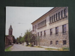 Képeslap,Nagymaros,Álltalános iskola,utca látkép,részlet, 1983-