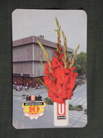 Kártyanaptár,Univerzál áruház,szaküzletek, Békéscsaba,Szarvas,Gyula,1988   (9)
