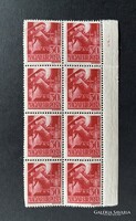 1944. Szent Margit ** postatiszta bélyegek 8-as tömb (törés)