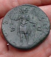 Gyönyörű Antonius Pius sestertius