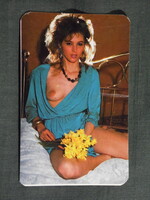 Kártyanaptár,ÁFÉSZ áruház,szaküzletek,erotikus női akt modell,1988   (9)