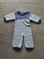 VINTAGE stílusú fiú, unisex,  lányka kötött kezes-lábas, overall  Új. kézműves