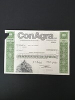 Amerika ConAgra Részvénytársaság Részvénytanúsítvány 1979.