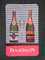 Kártyanaptár,Pannonvin gorgazdaság,Pécs,Pannonia,Szilveszter pezsgő, 1989   (9)