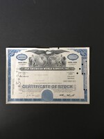 Amerika Pan American Légitársaság Részvényigazolás 1976.
