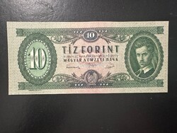 10 forint 1949.  Eltolódott elő - hátlapi nyomat!!  aUNC!!  GYÖNYÖRŰ BANKJEGY!!